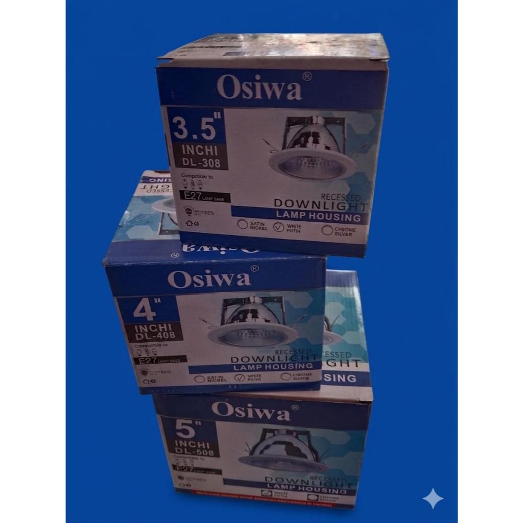 FITTING / KAP LAMPU DOWNLIGHT TANAM OSIWA 5 INCH / 4 INCH / 3,5 INCH / PUTIH (TERMURAH)