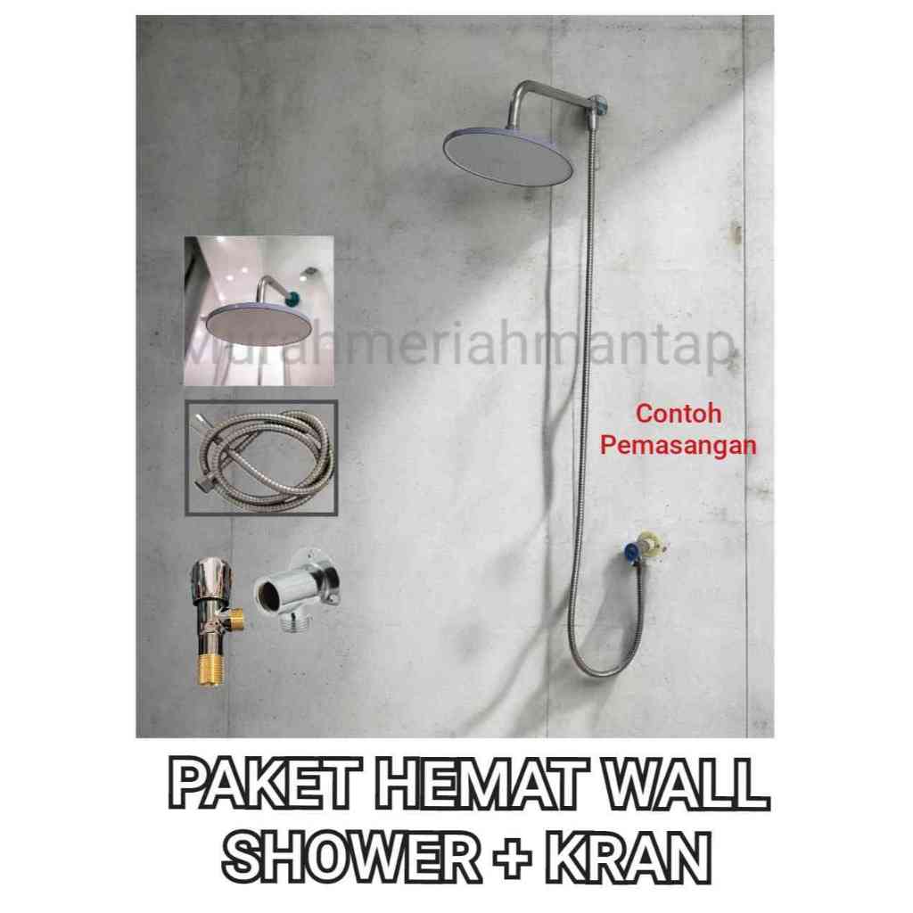 PAKET HEMAT WALL SHOWER / SHOWER KAMAR MANDI TANAM + KRAN