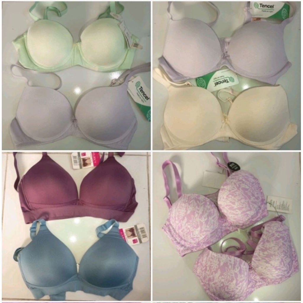 2 PCS Pierre Cardin Tencel Young Hearts Felancy BH Bra Wanita