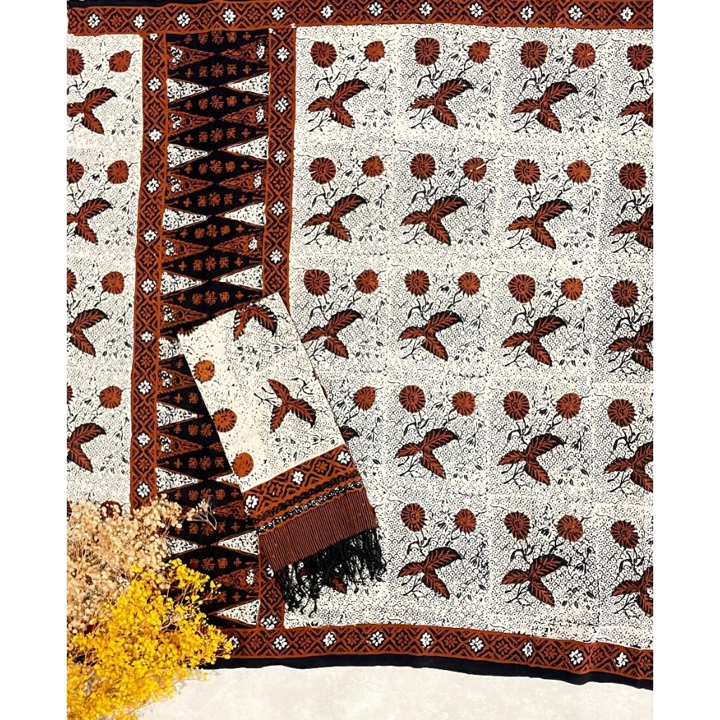 Kain Batik Sarung Selendang Sogan Bahan Paris Khas Trusmi Cirebon