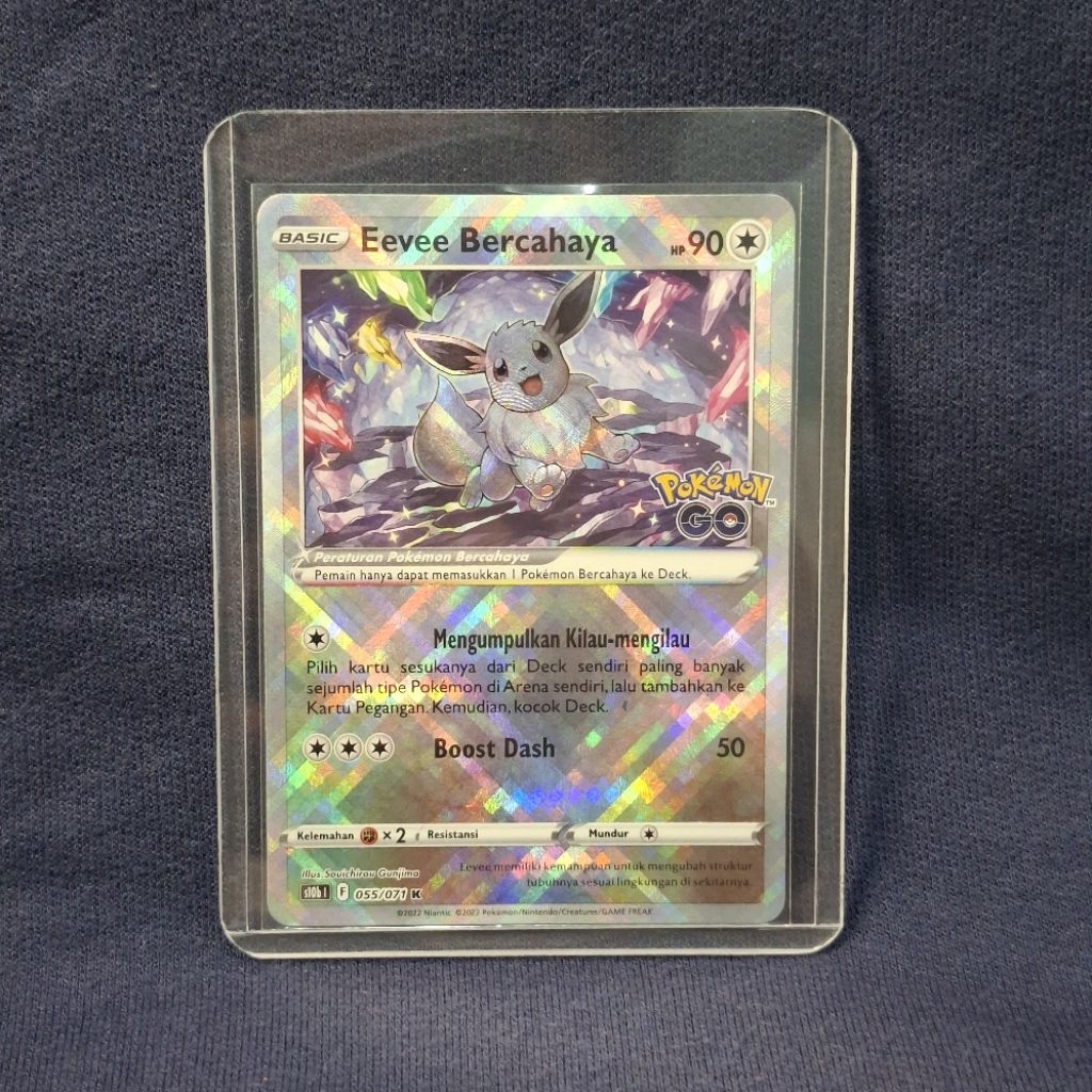 Pokemon TCG Indonesia Eevee Bercahaya Pokemon GO S10B 055/071