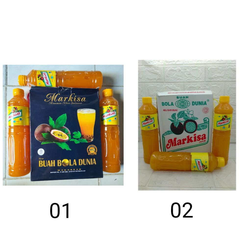 sirup buah markisa merek ,Bola Buah Dunia asli 100% asli dari Makassar  isi 630 ml X 3 botol perdus 