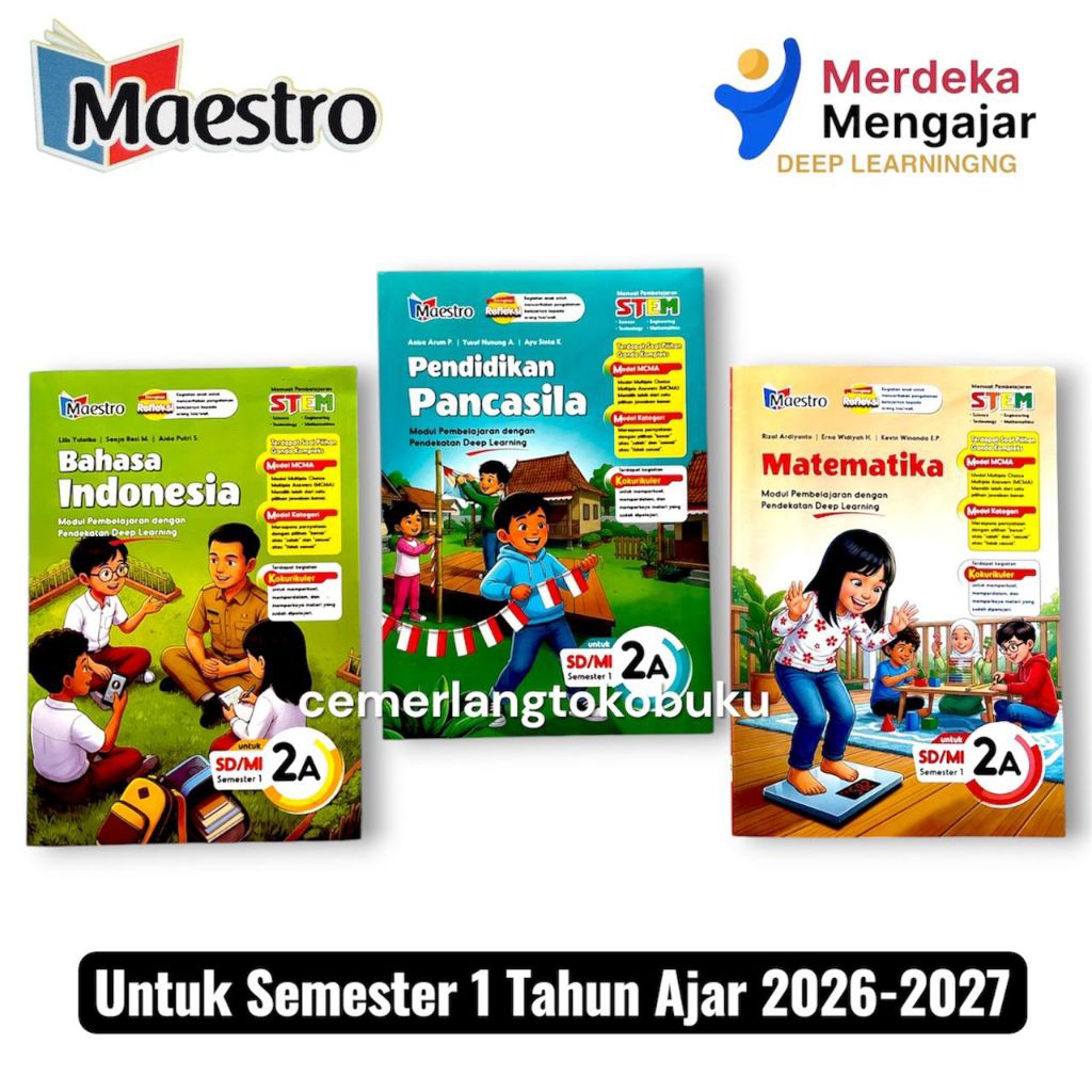 LKS Maestro Kelas 2 SD Kurikulum Merdeka Deep Learning Matematika Indonesia Pancasila