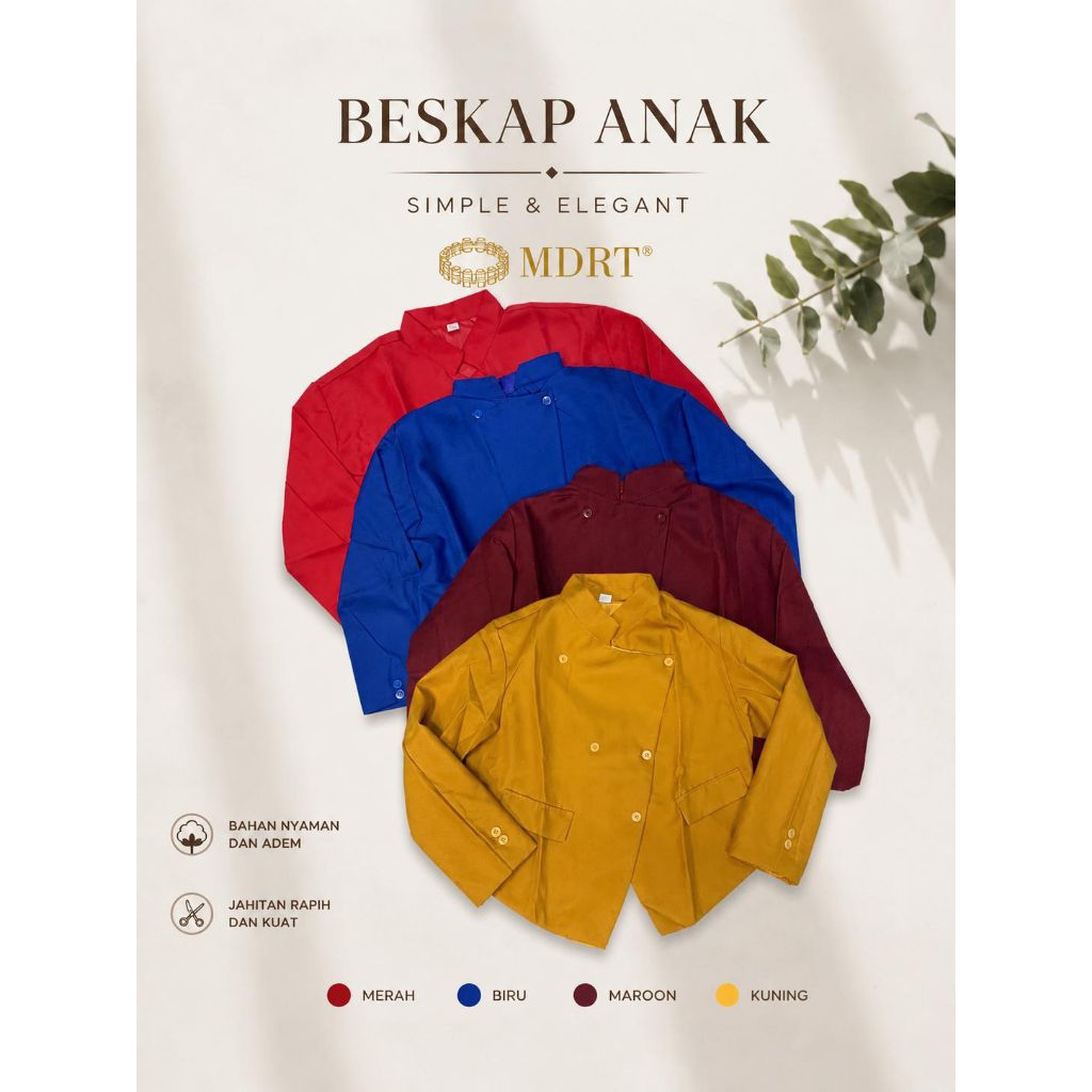 Beskap anak baju adat Jawa paud Tk Sd Smp