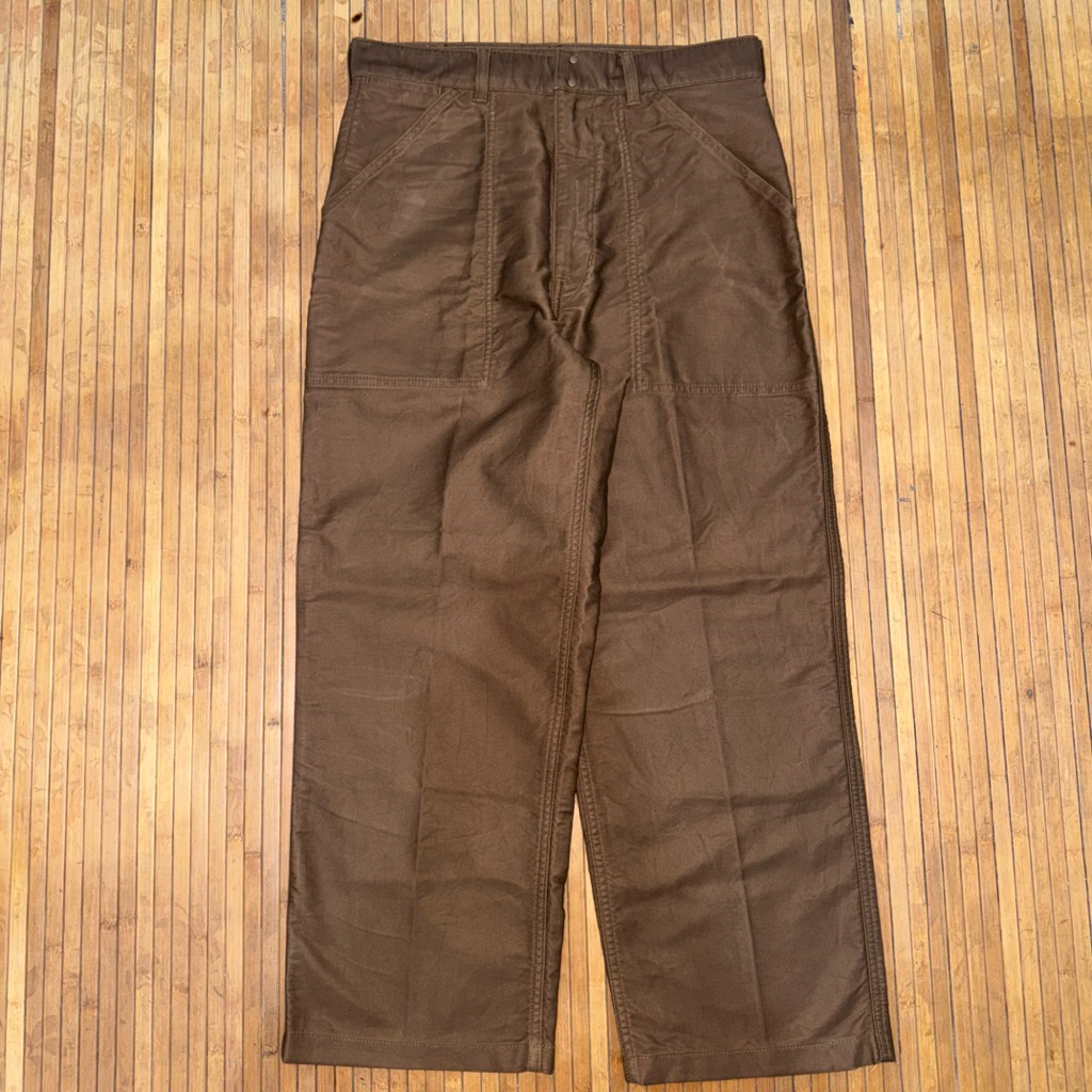 UNIQLO U UNDERCOVER WIDE FIT DARK BROWN CARPENTER FATIGUE PANTS