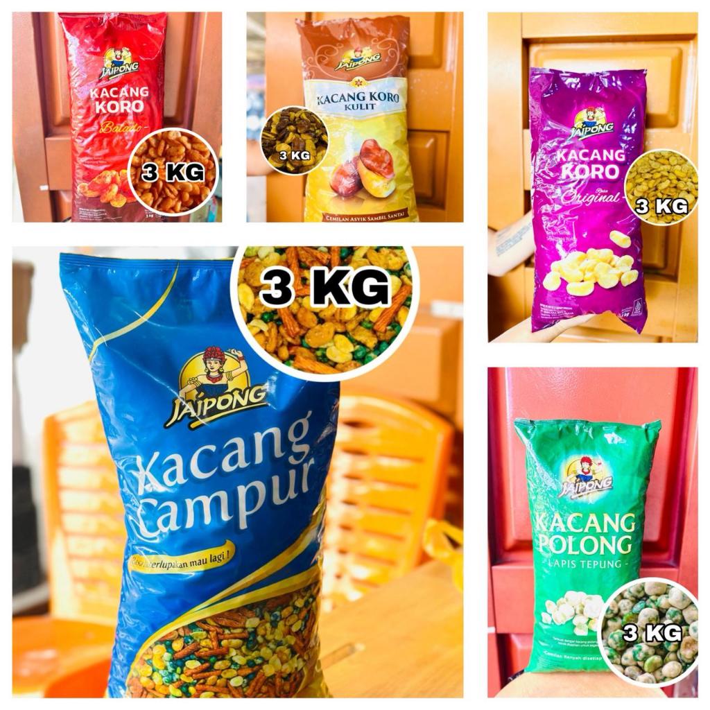 [INSTAN GROSIR][3 KG] KACANG JAIPONG / BOGOR BALADO JAIPONG / ARCIS TEPUNG JAIPONG / BOGOR ORI KORO 