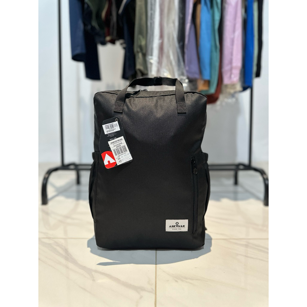 TAS RANSEL UNISEX AIRWALK EIJI BACKPACK BAG AIWXBP25071B BLACK ORIGINAL