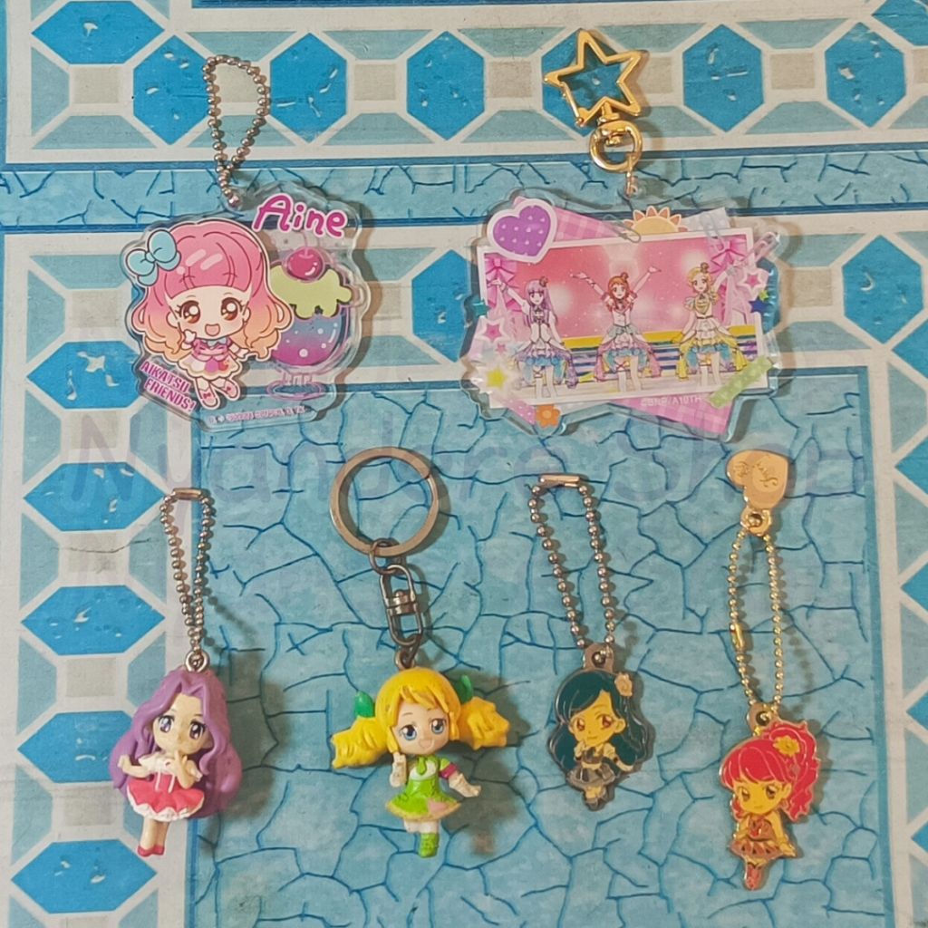 Aikatsu Gantungan Kunci | Ganci Hiasan Merch Merchandise Aine Yuuki Luminas Akari Oozora Sumire Hika
