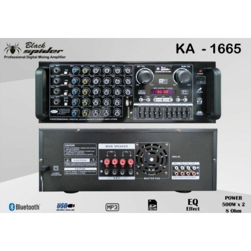 amplifier black spider ka 1665 ampli black spider ka 1665 amplifier black spider original