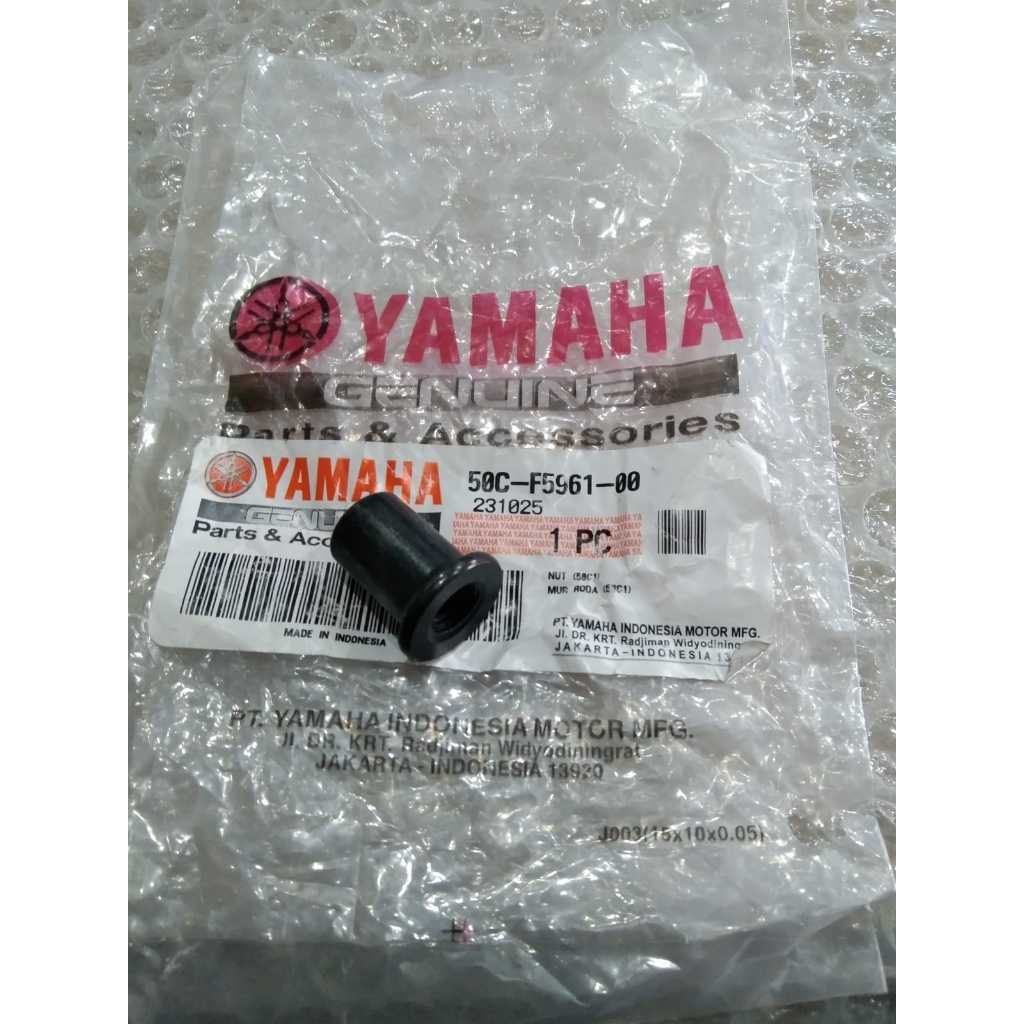 50C-F5961-00_Nut Mur Baut Kaliper Belakang Yamaha Vixion NVL NVA, Jupiter MX 135 New, Jupiter MX Kin