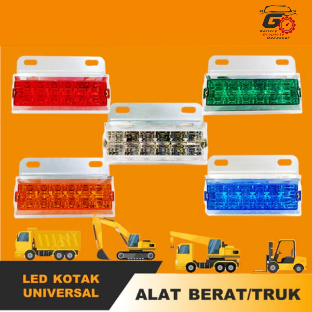 GOM - Lampu Variasi LED Kotak Lampu Bak Mobil Truk Forklift Alat Berat 24 Volt - Universal