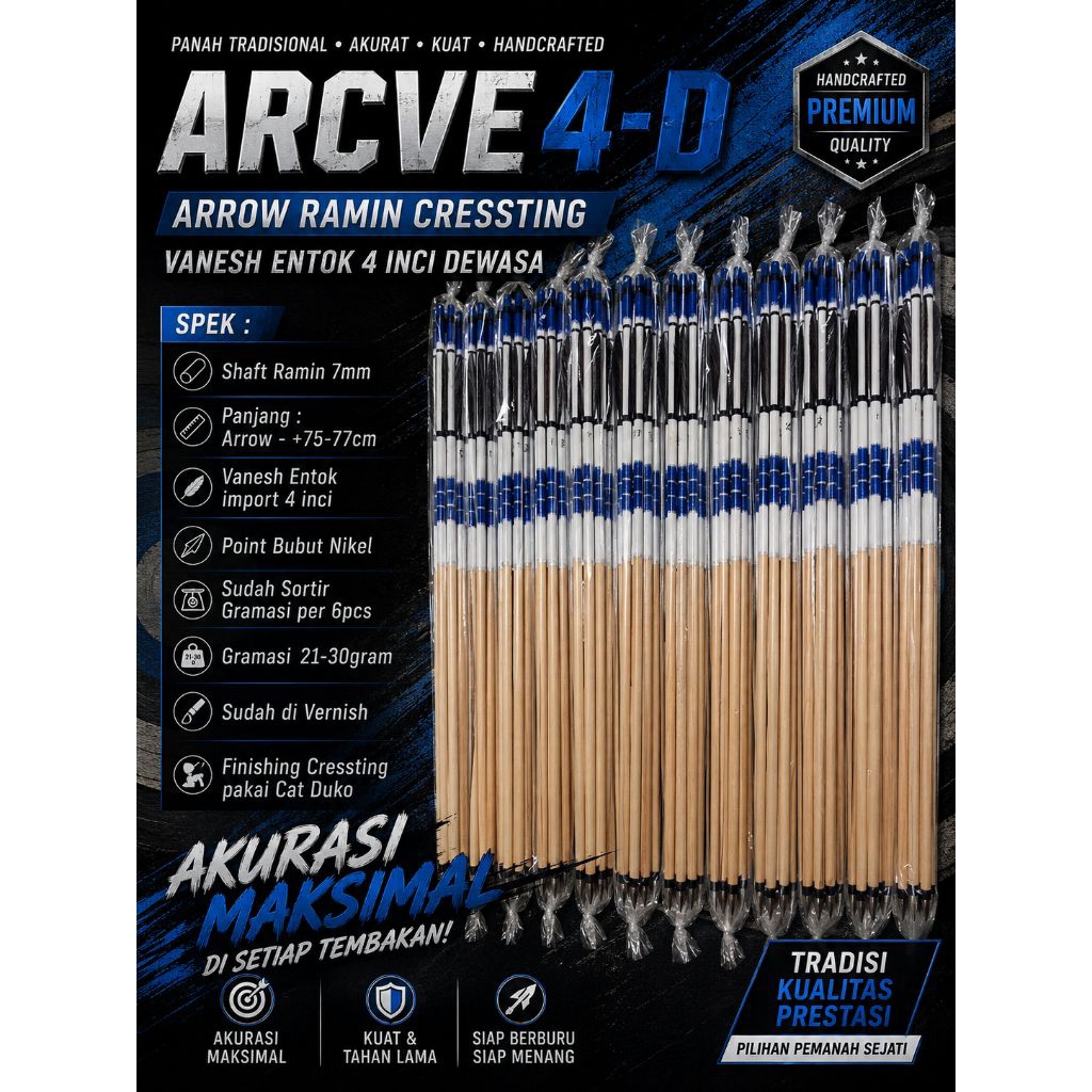 Arrow Ramin Cresting Vanes Entok 4 Dewasa (ARCVE4-D)