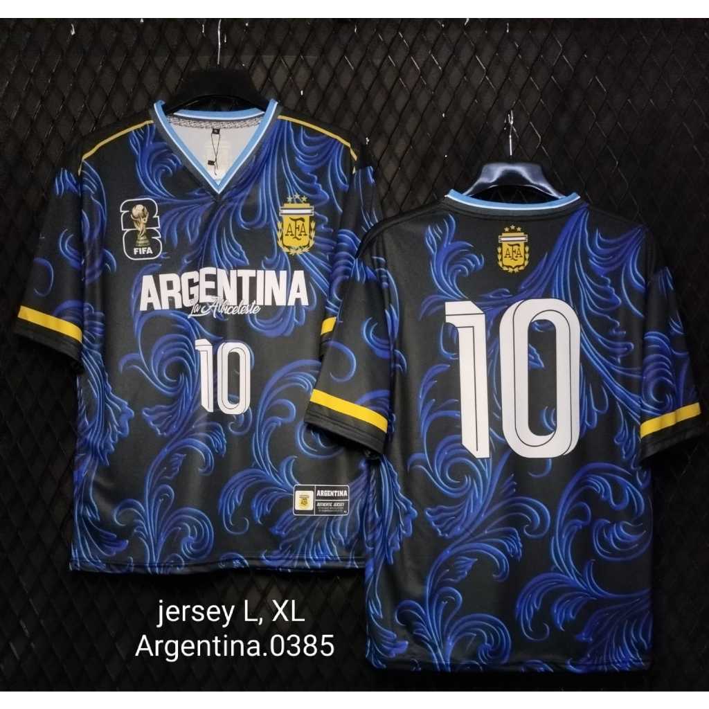 jersey baju bola argentina suporter pria dewasa/jersey baju sepakbola messi argentina dewasa