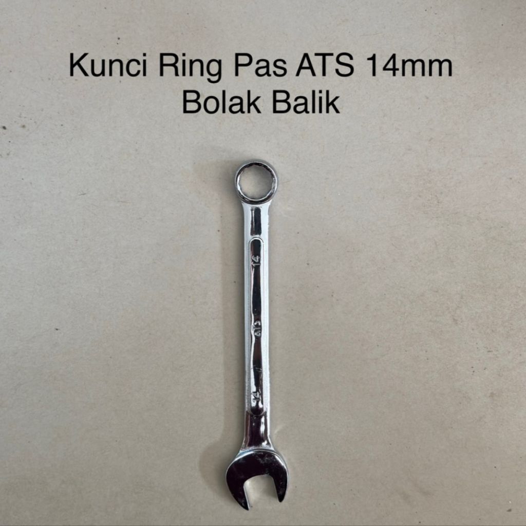 Kunci Ring Pas Original ATS 14 mm Kunci Kombinasi Stainless Steel