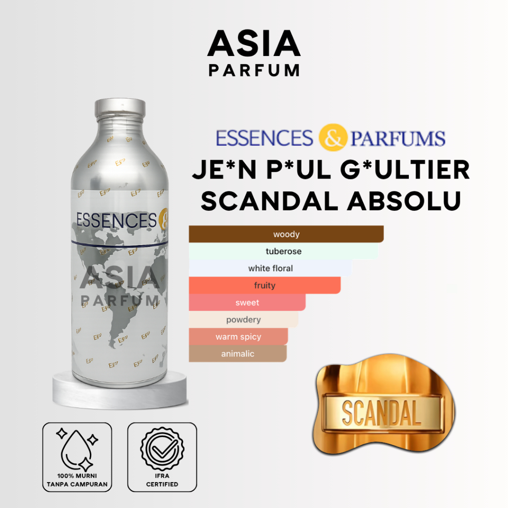 ESSENCES & PARFUMS SORYAN ABS 95050 - BIBIT PARFUM SCANDAL ABSOLU GRADE A - SEGEL & REPACK 100G
