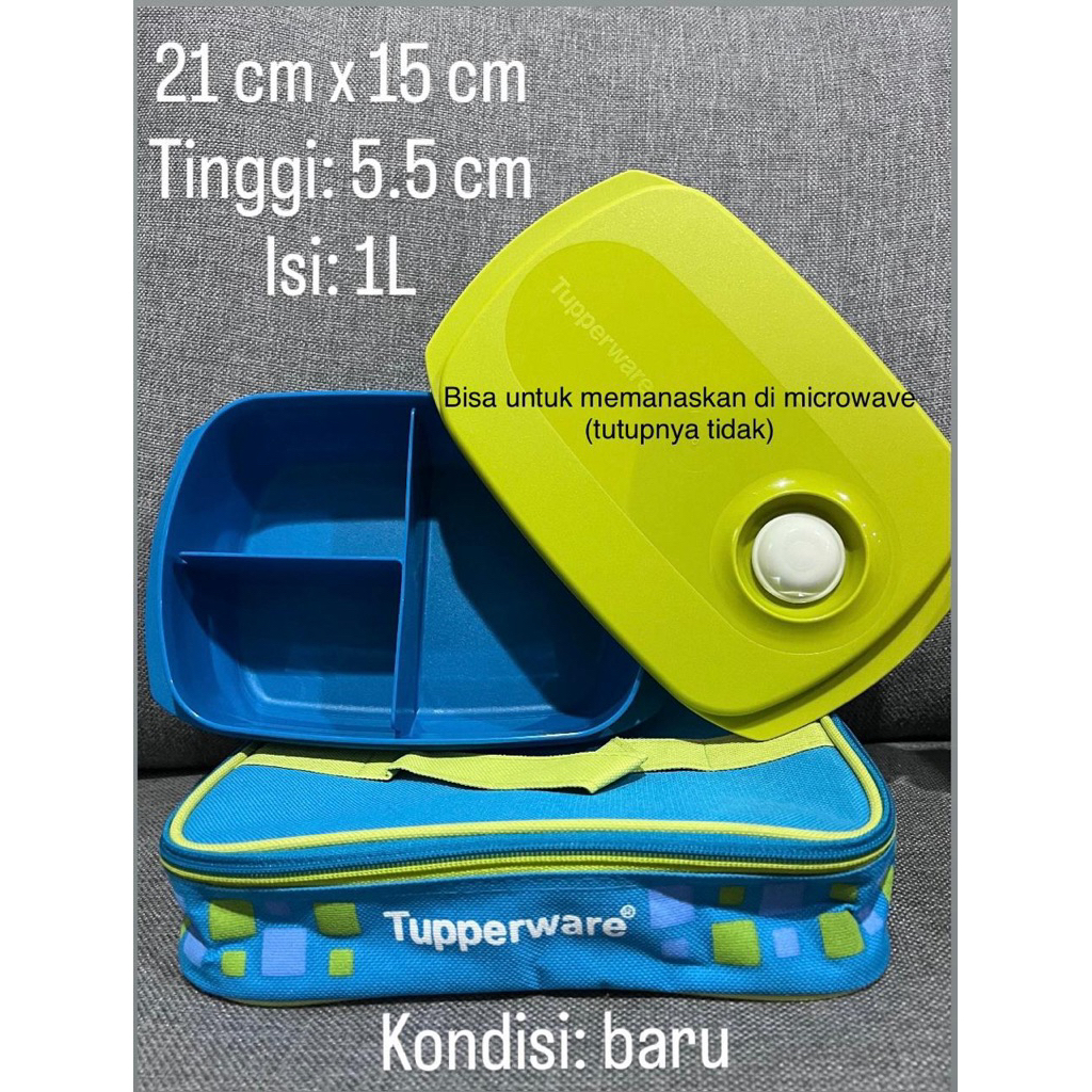 tupperware baru tempat makan dan tas
