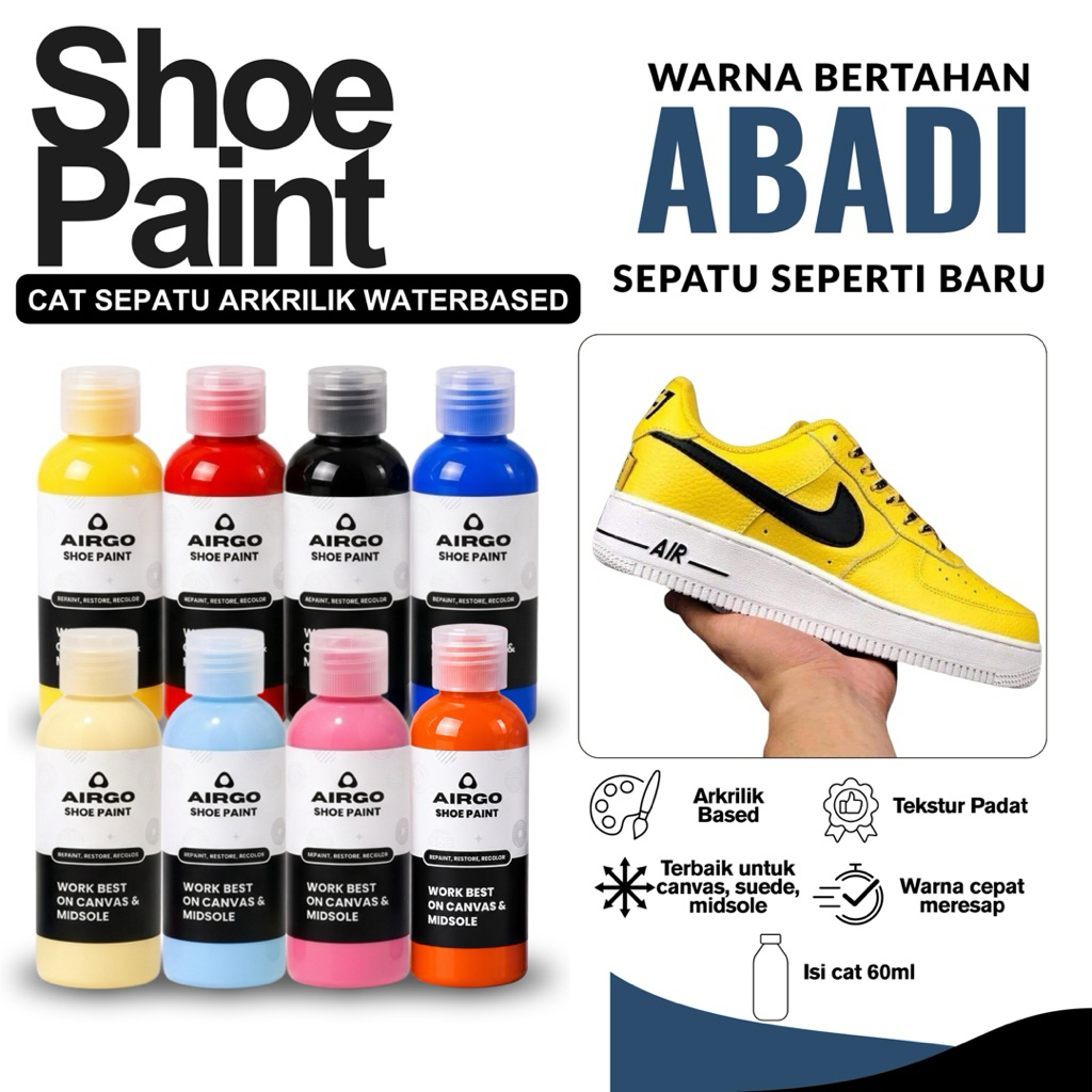Cat Sepatu Canvas Suede Nubuck Kain Anti Luntur Permanen