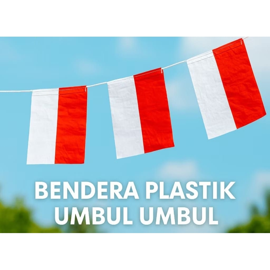 Bendera Plastik Merah Putih Bendera Plastika / Bendera Indonesia Hiasan 17 Agustus