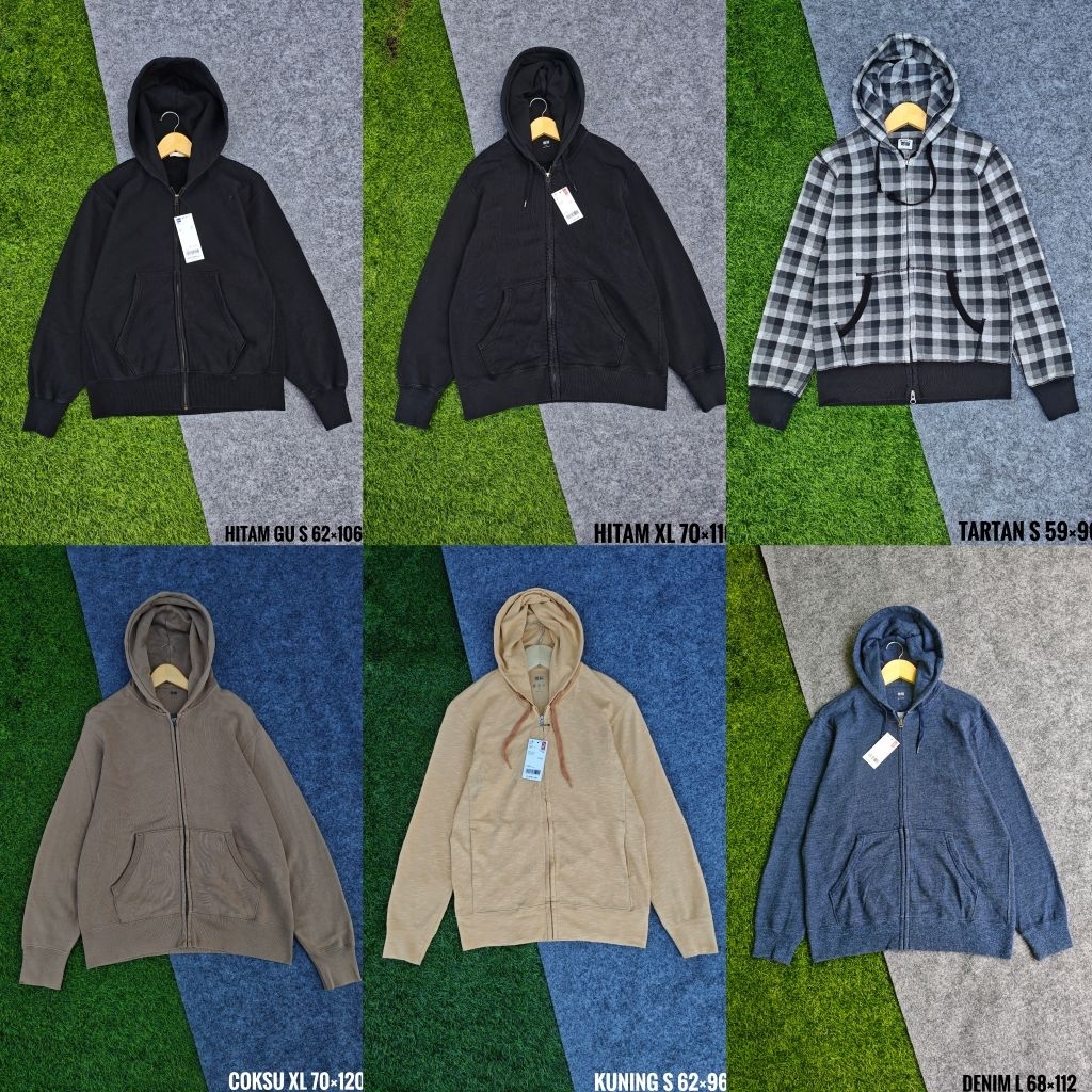 HOODIE ZIPPER UNIQLO SCND ORIGINAL
