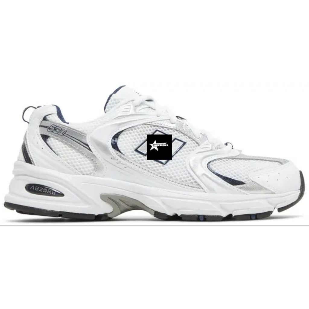 Sepatu NB 530 White Silver Indigo