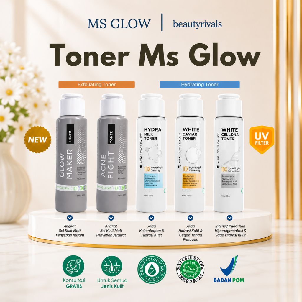 TONER MS GLOW EXP 2027/ TONER GLOWING/ TONER ACNE/ TONER HYDRA MS GLOW