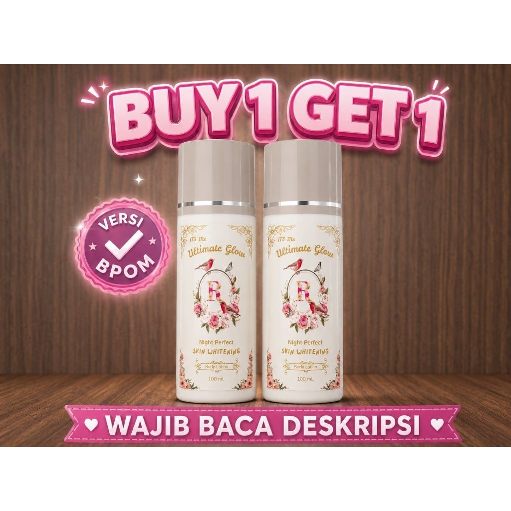 (BUY1GET1) HB ITS ME ULTIMATE GLOW 7X / HB Pemutih Badan / Lotion Pemutih