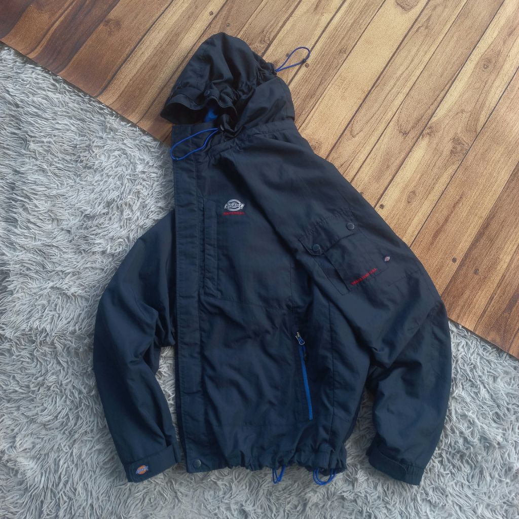 Dickies ECWCS Sidepocket Gorpcore Mp3 Pocket Waterrepellent Outdoor Jacket Navy Inner Blue NOT goret