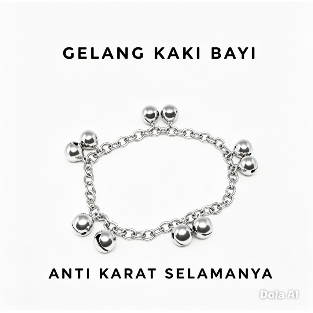 Gelang Kaki Bayi Gelang Baja putih Gelang Kerincing Balita