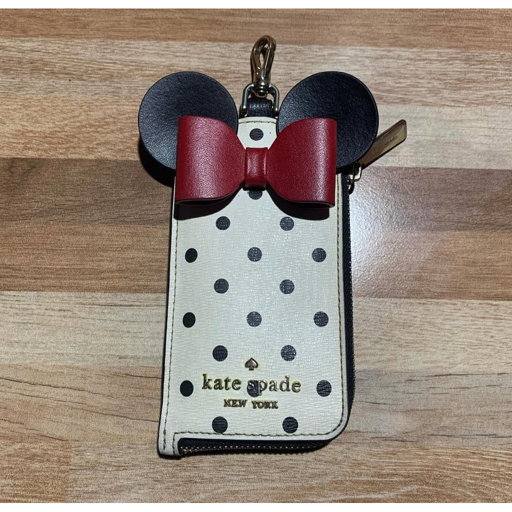 Kate Spade x Disney Minnie Mouse Lanyard White Leather Multi