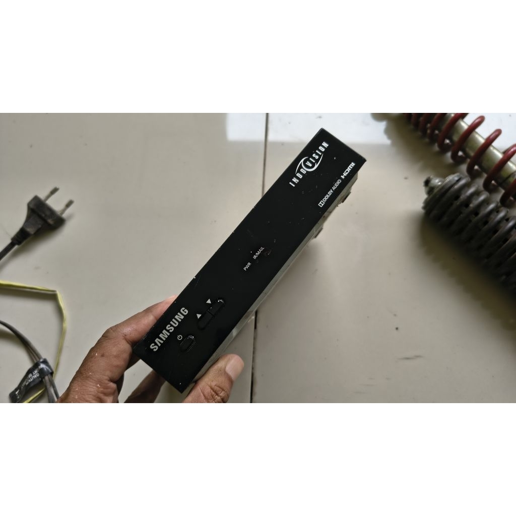 Samsung decoder indovision receiver tv set box kondisi rusak bekas