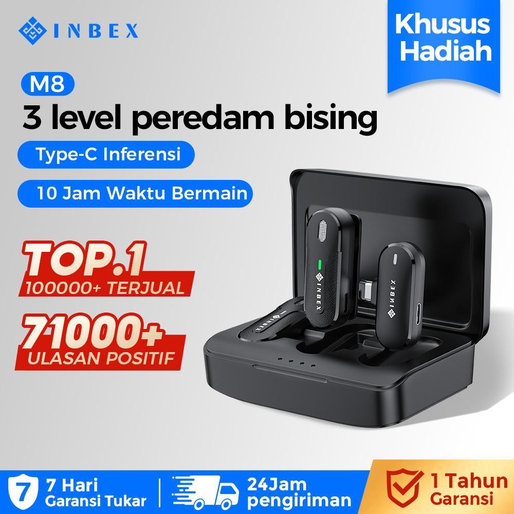 [ Khusus Hadiah ] INBEX Wireless Microphone Lavalier Microphone Bluetooth youtuber/Nirkabel Mic Clip