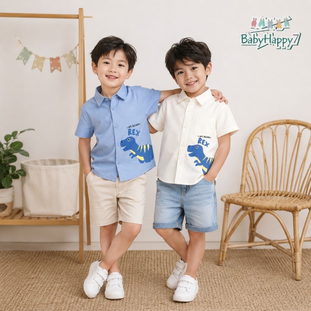 BABYHAPPY7 Kemeja Oversized Anak Laki-Laki Kemeja Anak Laki-Laki Oversized