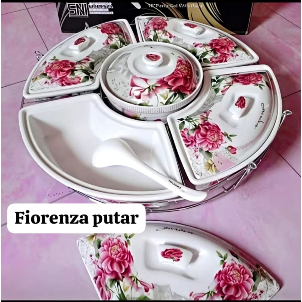 Fiorenza prasmanan putar motif gardenia
