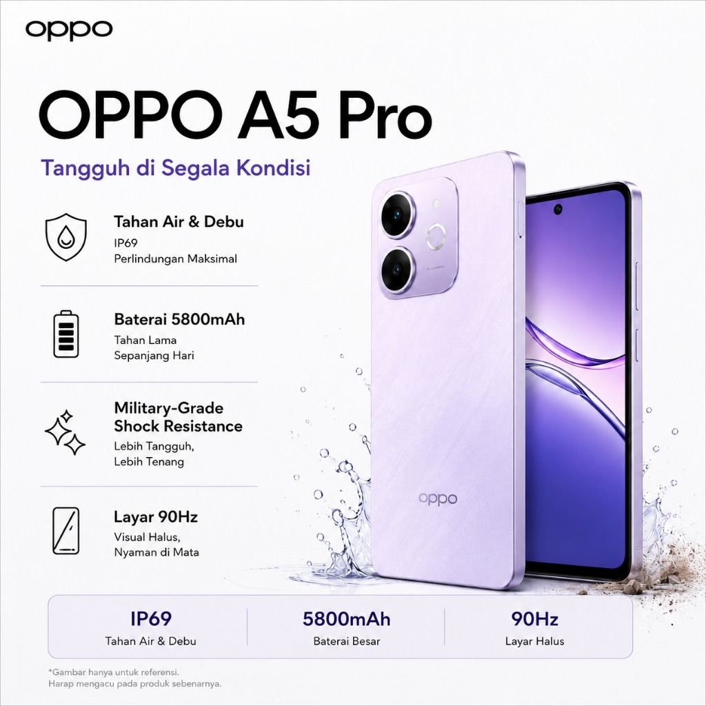 OPPO A5 Pro 5G Smartphone (8GB+256GB) – 6.67" Display | 50MP AI Camera | 5800mAh Battery