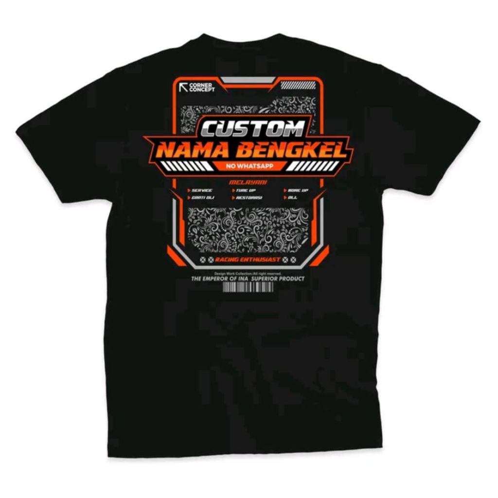 Kaos Custom Nama Bengkel Kaos Distro Viral Ternyaman Kaos Unisex Viral