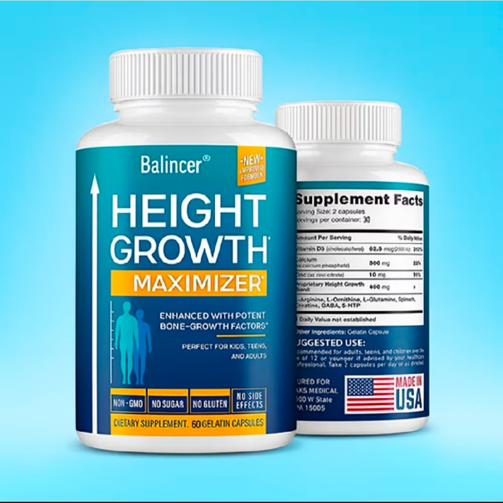 Height Growth Maximizer Suplemen PENINGGI BADAN Obat Peninggi Badan Herbal ORIGINAL BPOM