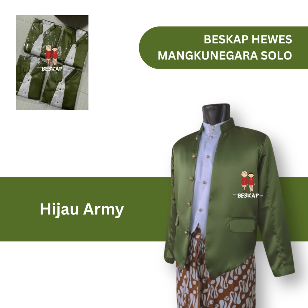 Beskap Hewes Mangkunegara Solo - Hijau