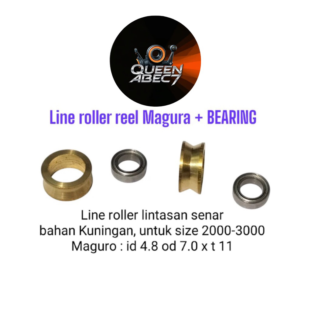 Line Roller MAGURO / Roller Gold lintasan tali senar reel pancing + Bearing