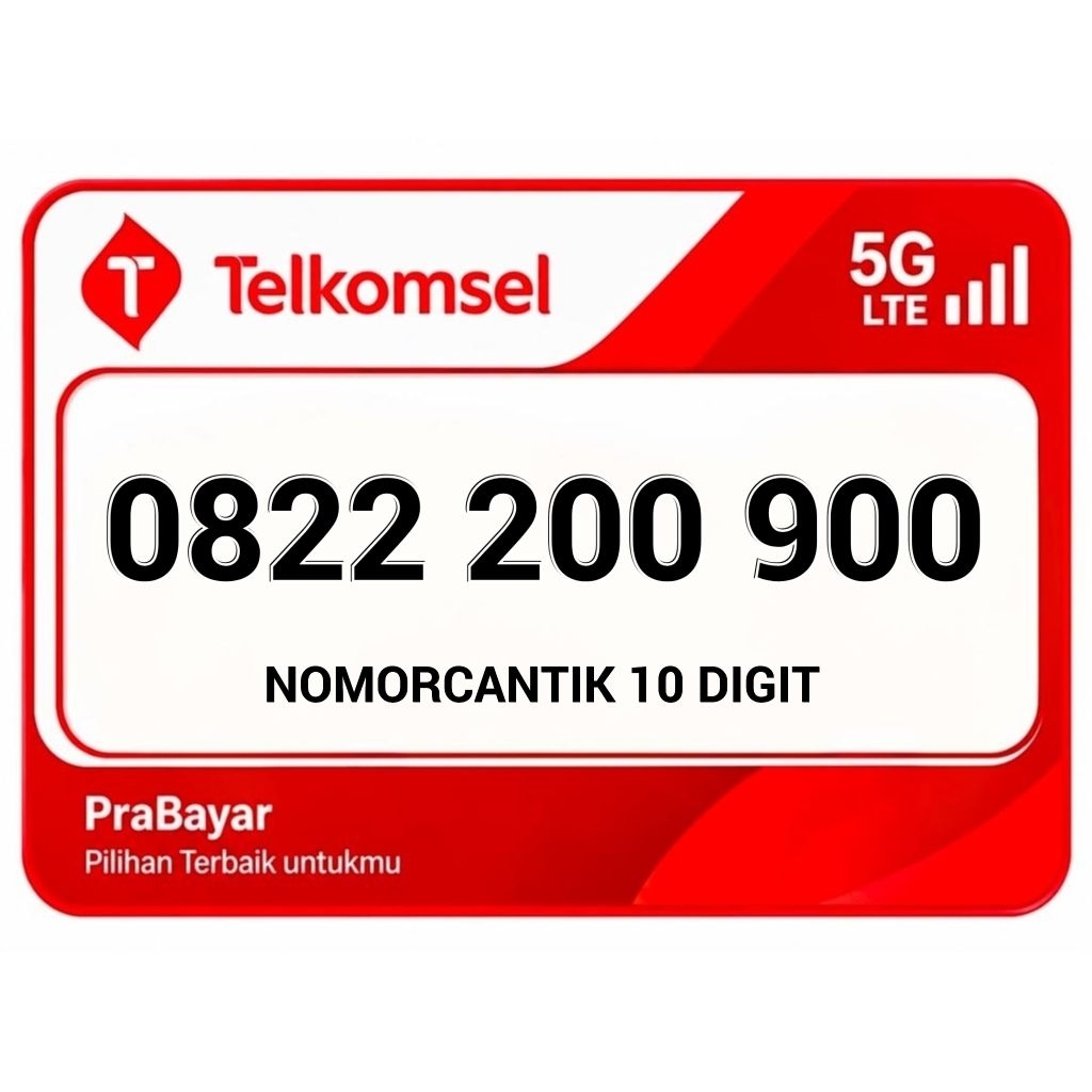 KARTU PERDANA NOMOR CANTIK SIMPATI 10 DIGIT - 08 22 200 900 08 22 900 800 08 22 800 700 08 12 800 70