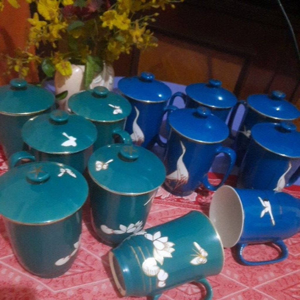 gelas tutup keramik