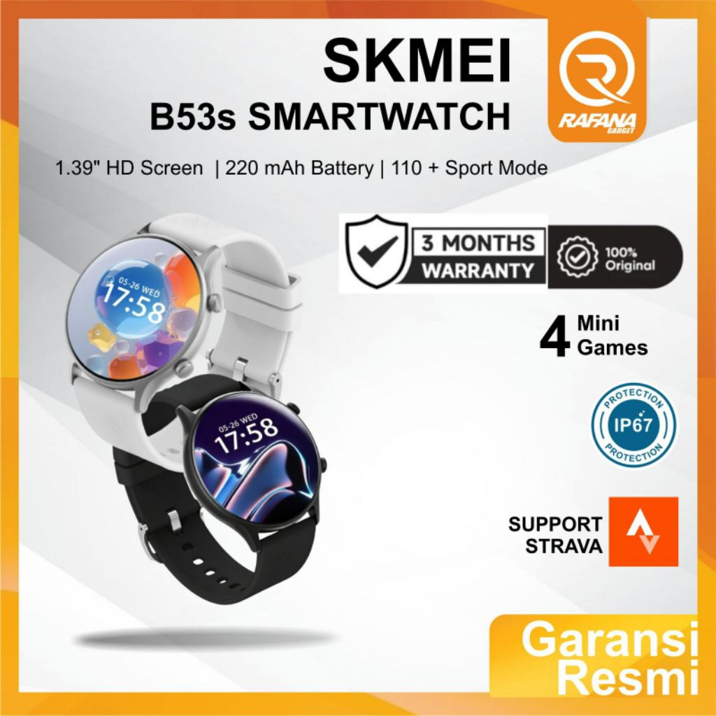 SKMEI B53S smartwatch Garansi Resmi