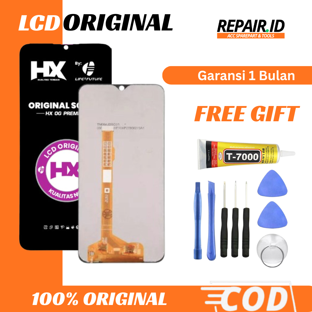 [ORIGINAL] LCD HX VIVO Y12/ Y15/ Y17/ Y11/ Y3 - Bonus Lem & Obeng