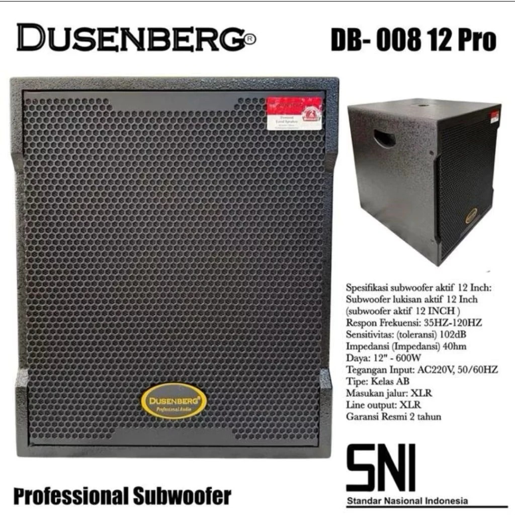 MS-Dusenberg DB12PRO Subwoofer Aktif 12 Inch / Professional Active Subwoofer