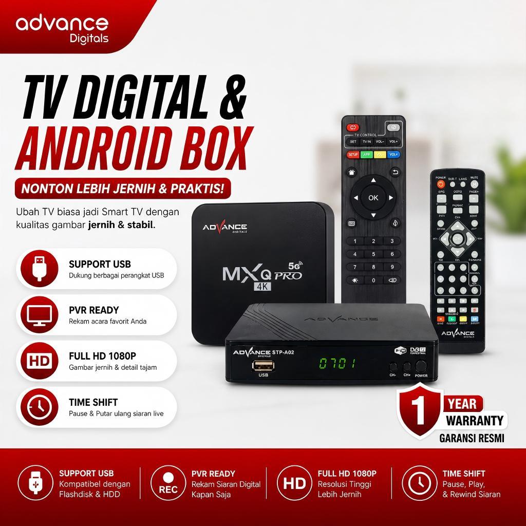 Advance Digitals - Set Top Box dan Android TV Box | stb dvb-t2 advance stp-a01 v2, set top box advan