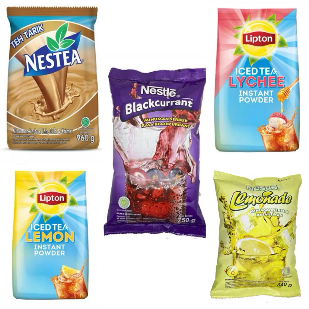 Minuman Serbuk / Nestle lemonade / Lipton ice tea lychee / lipton ice tea lemon / lemon tea / teh / 