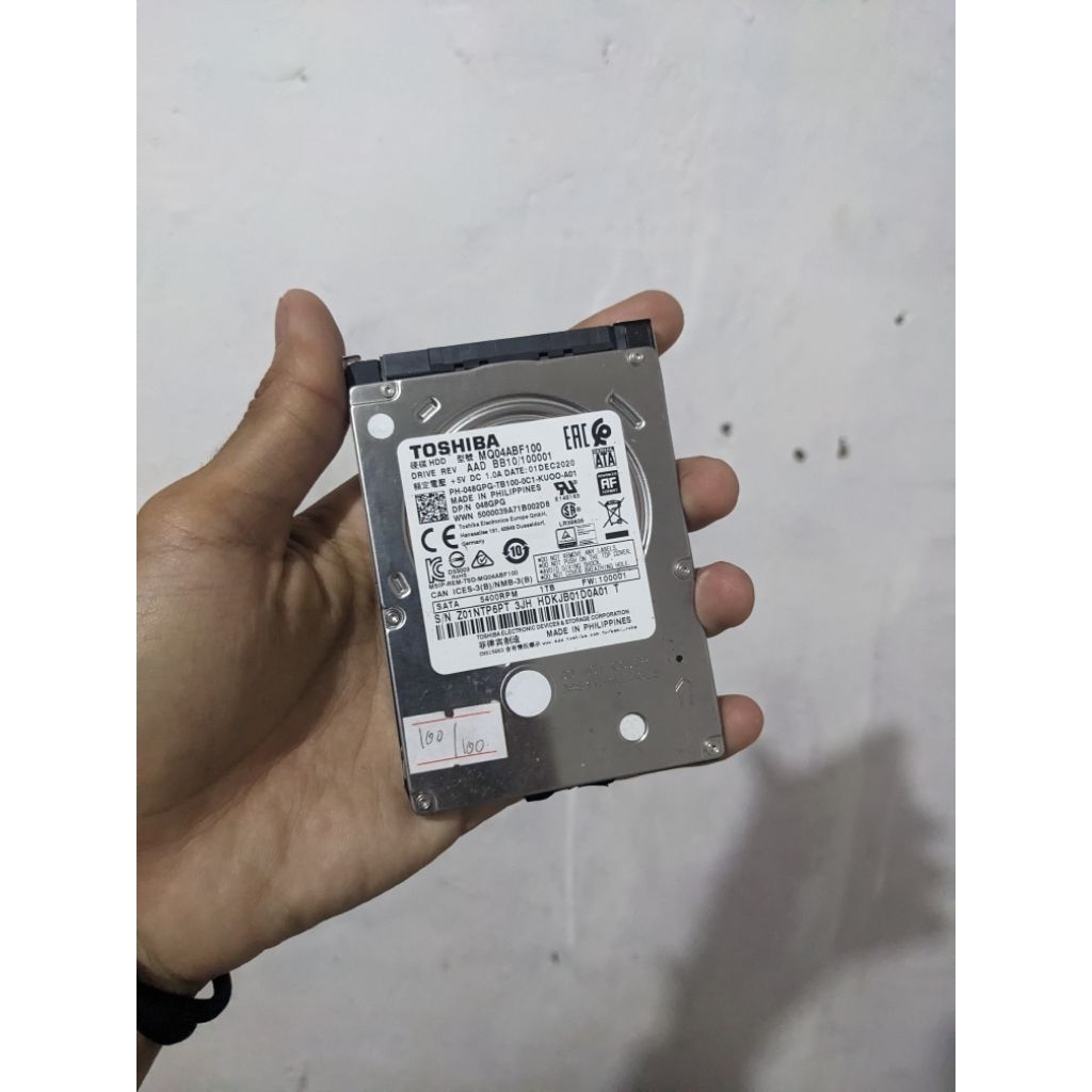 HDD Copotan Laptop Original Toshiba 1TB