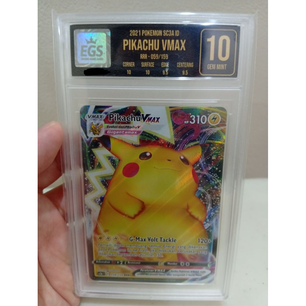 Kartu Pokemon TCG Slab EGS Pikachu Vmax