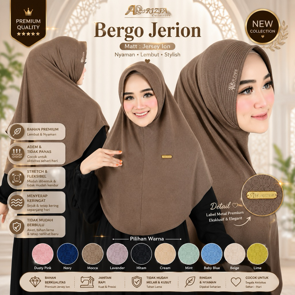 HIJAB INSTAN BERGO ION ORI ARRIZFA HIJAB