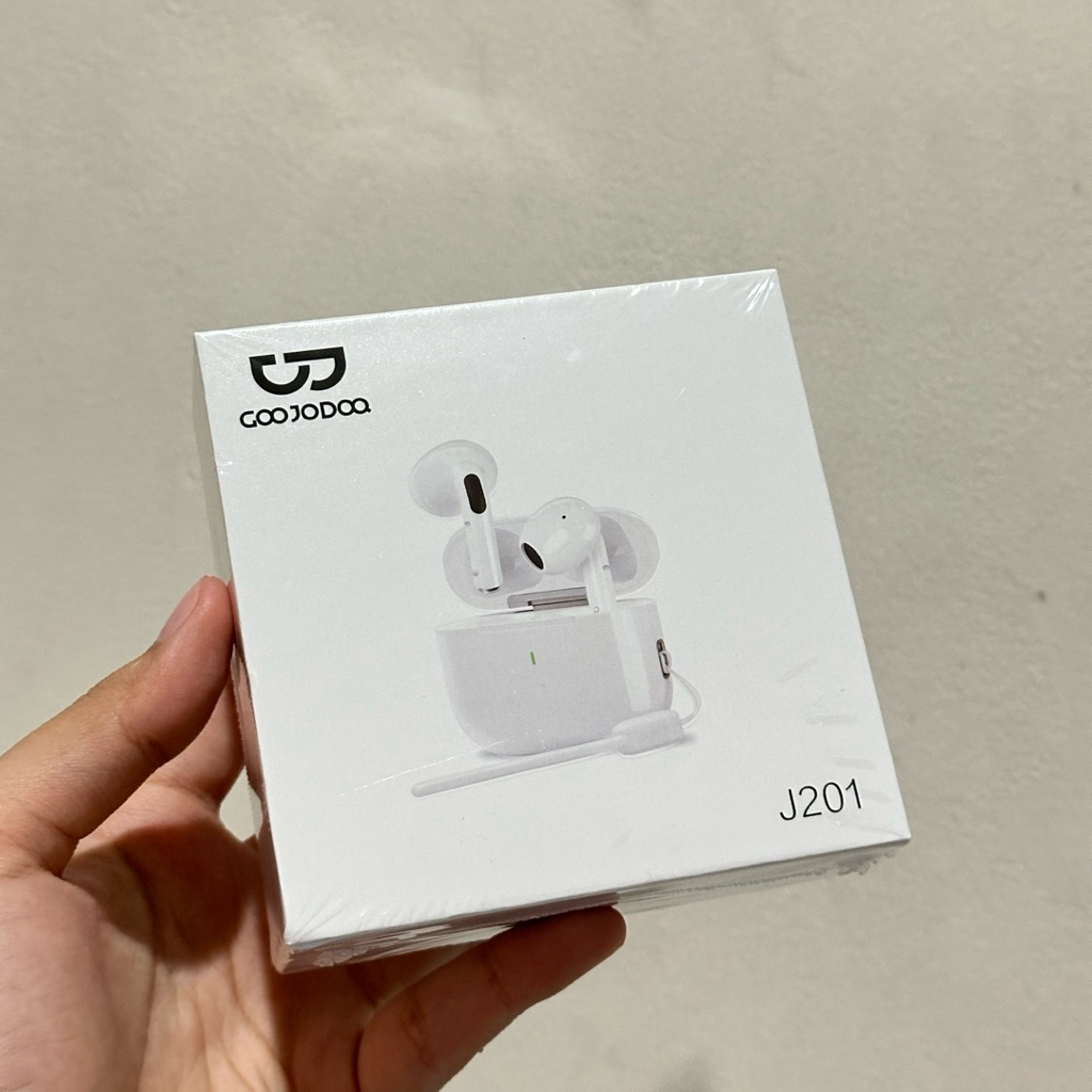 TWS GOOJODOQ J201 WHITE WIRELESS NEW SEGEL