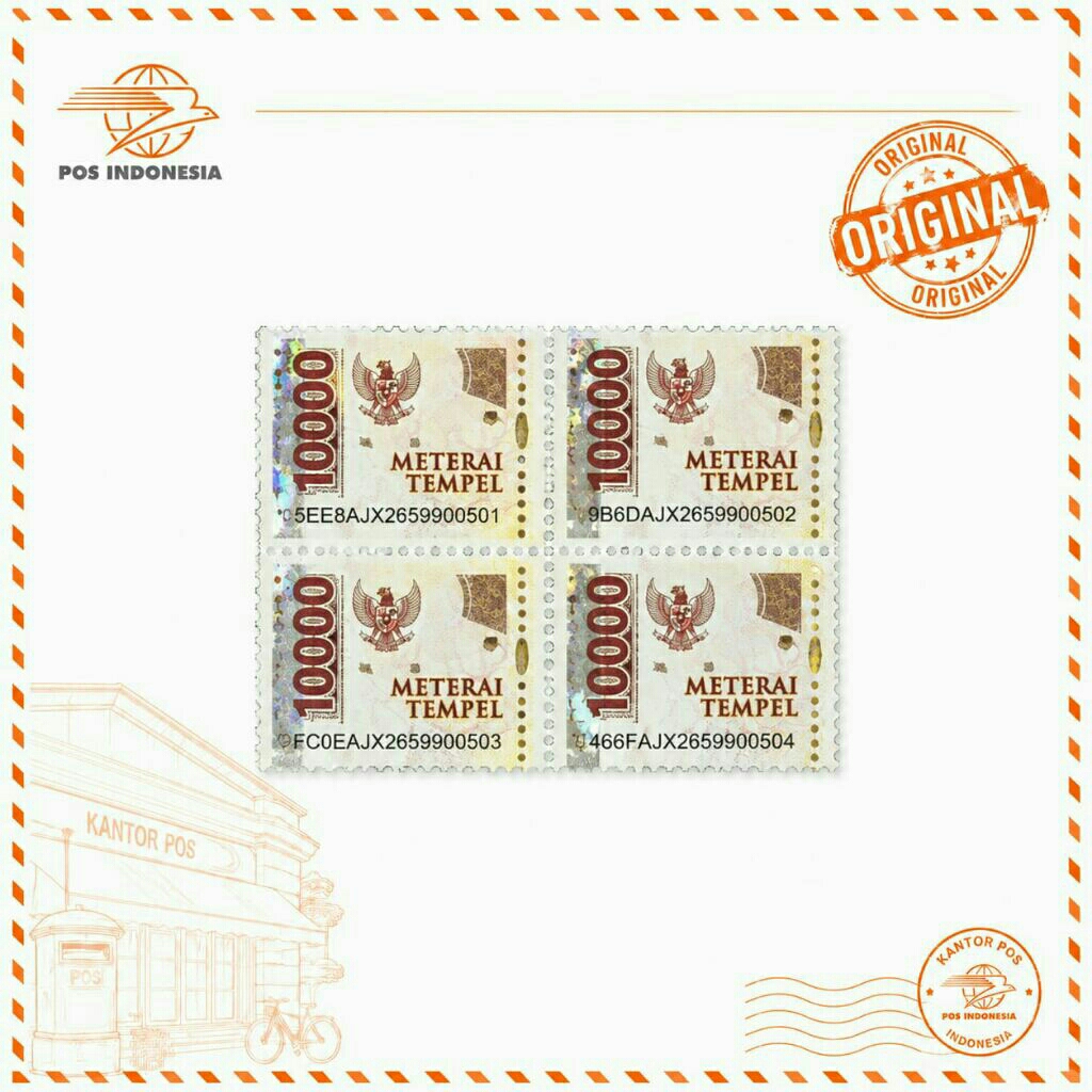 Meterai 10000 Baru ORIGINAL Materai / Meterai 10000 / Meterai Tempel 10000 / Meterai 10000 Original